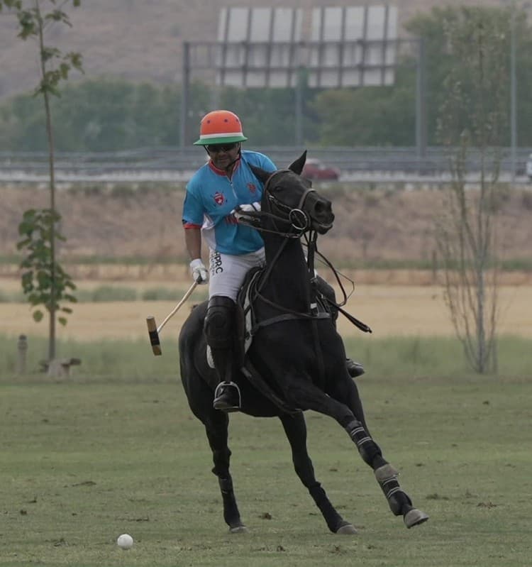 Chaitania Kumar on a Madrid Polo Club horse