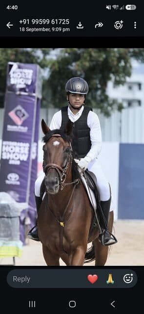 Yuvraj Rohit Gupta — 2nd, Show Jumping — 80–90 cm, Under 14